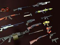 1UP LOWPOLY - Gun Pack