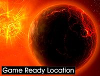 Deep Space. Location # 1. Burning World.