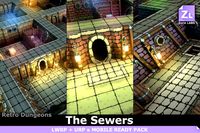 Retro Dungeons: The Sewers – Modular Lowpoly Kit for Spooky Underground Levels