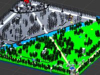 Voxel MOBA Map