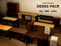 PBR Game-Ready Desks Pack