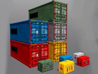 Low poly Container scfi box