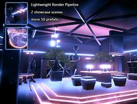 Sci-fi Neon Cyber Room kitbash 2