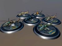 Low poly animated attack helicopter