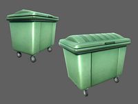 Green Trash can