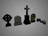 Cemetery Tombstone Pack