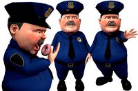 Cartoon cop policeman