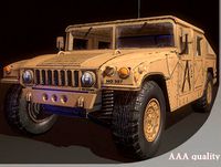 Humvee - Military Vehicle with 6 Camouflages.