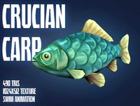 Cartoon crucian carp