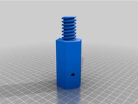 3/4-5 Acme threaded tip for a 1" broom handle.   by GavWorks