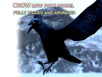 Crow Rigged, Animated and Textured
