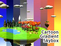16 Unique Stylised Cartoon Gradient Skybox