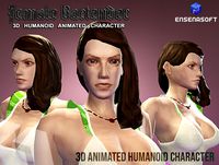Female Bartender - Animated 3d Humanoid Character