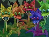 Hand painted flytrap monster