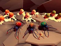 Warthog spiders with destructable eggs