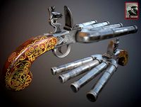 Assault Multi-Barreled Flintlock Pistol