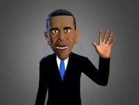 Obama 3D caricature