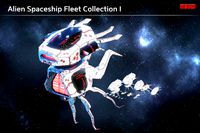 Alien Spaceship Fleet Collection I