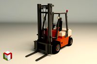 Low Poly Forklift 01