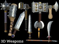 3d weapons set