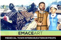 Slavic Medieval Village/Town Interior and Exterior Pack Environment
