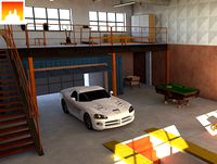 Garage Interior Man's Den