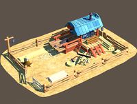 Cartoon Sawmill