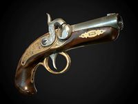 Derringer percussion pistol