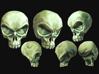 Stylized Humanoid Skull