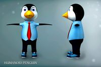 Humanoid Penguin Character