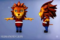 Humanoid Lion Character