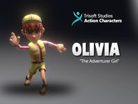 Olivia 3D Rigged Cartoon Character AA Quality
