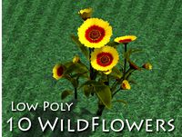 Low Poly Flowers Vol.4