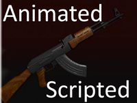 Animated and Scripted Assault Rifle