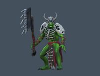 Lizardman In Bone Armor - Hand Painted