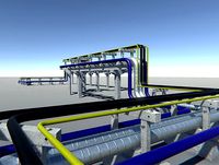 Modular Industrial Pipe Concrete Trestle