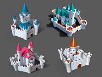 3d Fantasy Cartoon Castles set