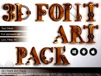 3D Font Art Pack