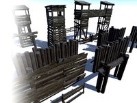 Wooden Barricade and Fort System