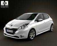 Peugeot 208 2013 3D Model