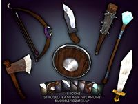 Free Stylised Fantasy Weapons