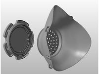 Face Mask  Covid-19 Respirator  (modified) by PRIma