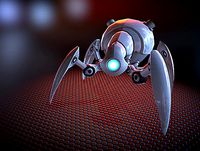 Animated Sci-Fi robot spider mite and customizable textures
