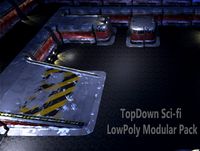 Top-Down Sci-fi LowPoly Modular Pack