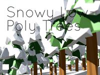 Snowy Low-Poly Trees