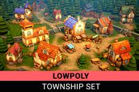Lowpoly Township Set