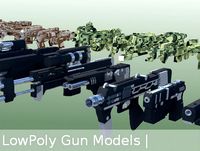 LowPoly 4x10 Gun Pack