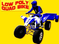 Low Poly Quad Bike With Trailer & Rider - 1