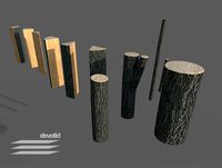 Logs Sticks Split Lumber PBR