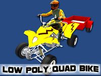 Low Poly Quad Bike With Trailer & Rider - 4